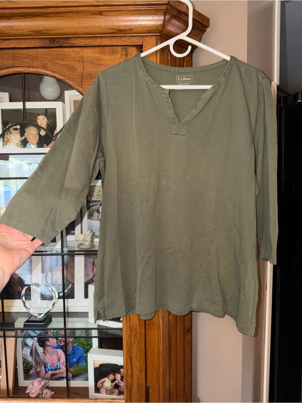 1X L.L. Bean Olive V-Neck 3/4 Sleeve Cotton Tunic. MUST BE BUNDLED